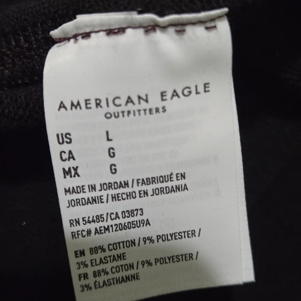 American Eagle Fleece Dark Plum Jogger Pants Mens  Active Loungewear Sz Large
